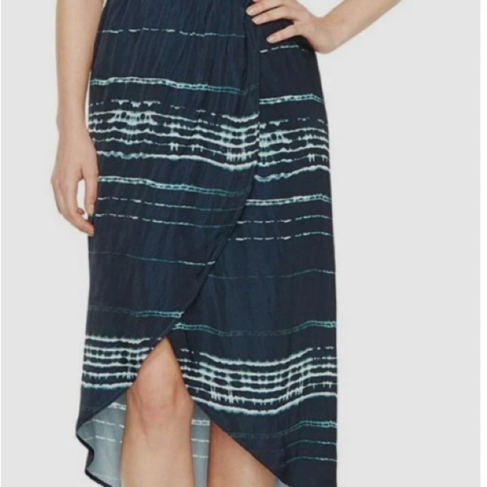 Tart Navy and White Midi Skirt